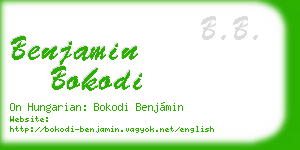 benjamin bokodi business card